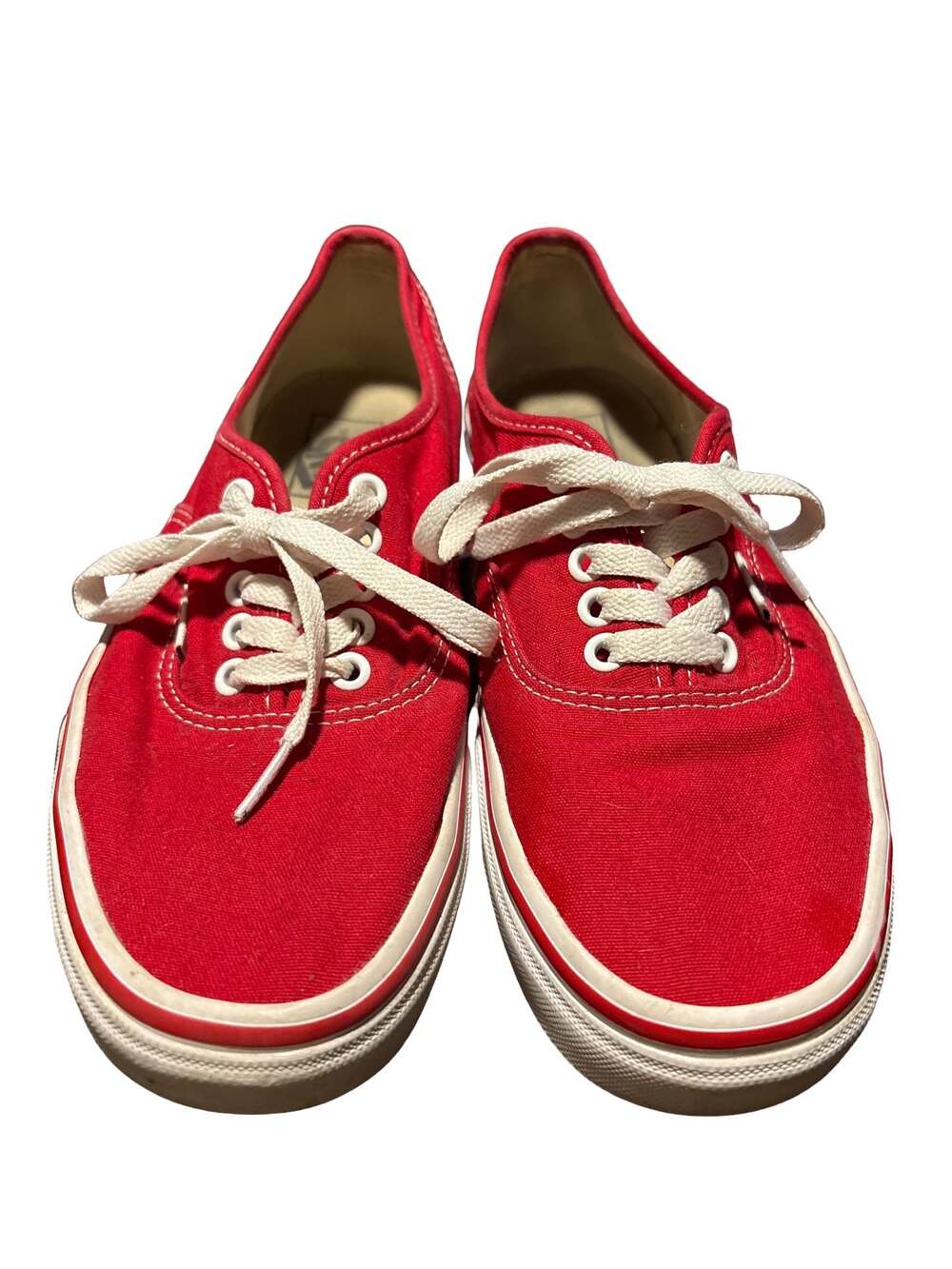 Vans Authentic Red Canvas Low Top Skate Shoes
B15